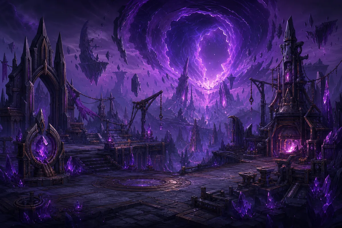 Zone art of the Void Rift Outpost